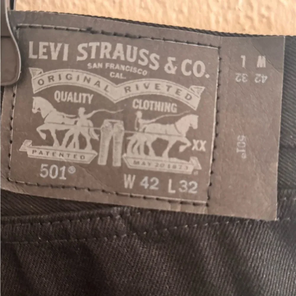 Levi's 501 Black Straight Leg Jeans Timeless Style